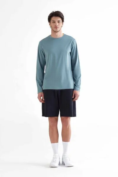True North True North Herren Langarmshirt aus Bio-Baumwolle Rundhalsausschnitt T-Shirt 2110, Hellgrau, – Produktbild 4 von 4