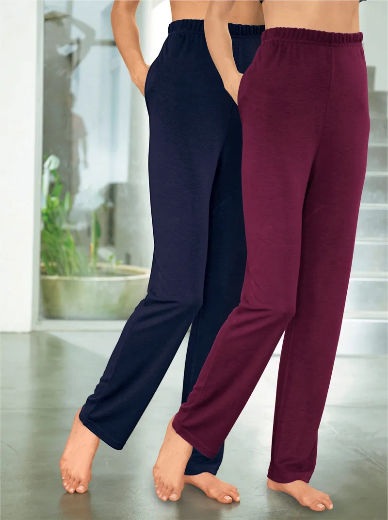 feel good Jogginghose marine + bordeaux, Marine + bordeaux, – Produktbild 1 von 1