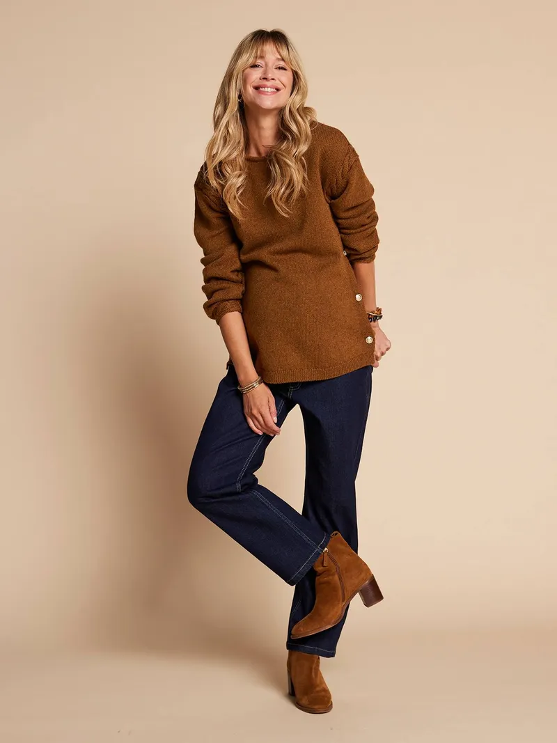 Envie De Fraise Strickpullover für Schwangerschaft und Stillzeit ENVIE DE FRAISE, Olivgrün, – Produktbild 1 von 4