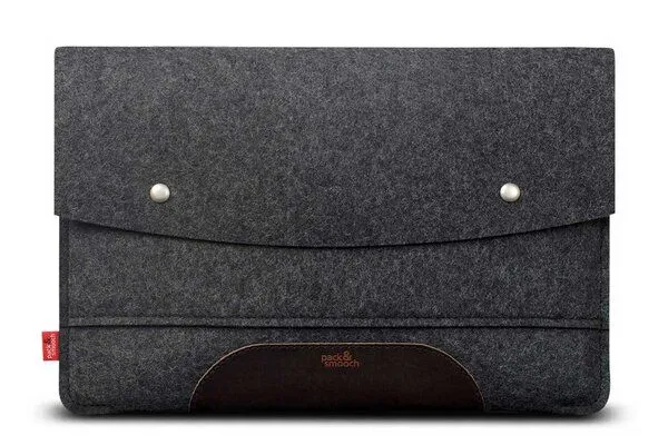 Pack & Smooch Pack & Smooch Macbook Pro 16" (2021-2023) Hülle Hampshire (Mulesing-frei), Anthrzit-dunkelbraun, – Produktbild 1 von 4