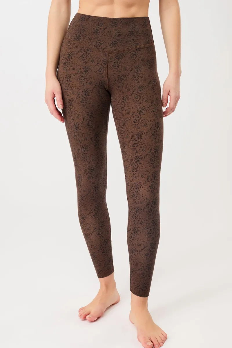 mandala MANDALA Damen vegan Leggings Mit Dem Besten Aufdruck Kiss From A Rose, Braun, – Produktbild 1 von 2