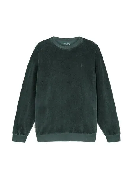 FUXBAU FUXBAU Männer Samt Sweater, Grün, – Produktbild 3 von 4