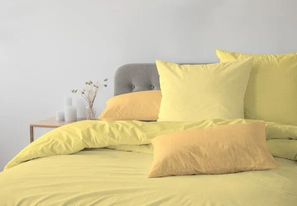 Nature by Adam Nature by Adam Bettwäsche 2tlg aus 100% Bio-Baumwolle - Made in Germany - Graphic Ventus light, Gelb, – Produktbild 4 von 4