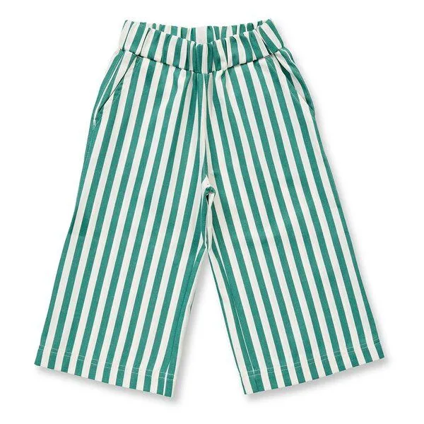 Sense Organics Sense Organics Kinderhose grün-weiß gestreift, Modell WALA, Green, – Produktbild 1 von 3