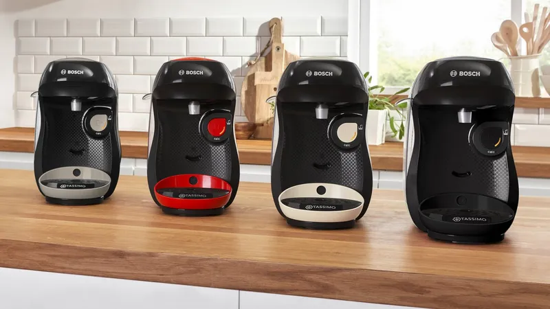 Tassimo Tassimo Kapselmaschine Tassimo happy friendly TAS109E, über 70 Getränke, platzsparend, geeignet für alle Tassen, Wassertank 0,7 L, Schwarz, – Produktbild 5 von 5
