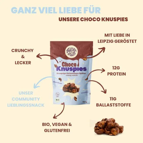 Hülsenreich Bio Choco Knuspies hell – Produktbild 1 von 4