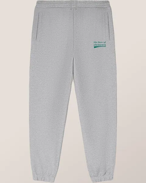 THE FACE OF ELEMENTS THE FACE OF ELEMENTS Statement - Relaxed Fit Sweatpant aus 100% Bio-Baumwolle, Heather grey (grau), – Produktbild 1 von 4