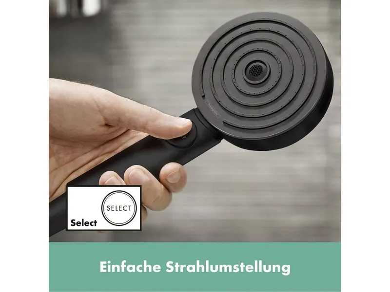 Grohe Grohe Handbrause Hansgrohe Handbrause 3 Strahlarten Pulsify Select, Schwarz, – Produktbild 7 von 8