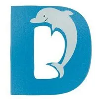 El Puente El Puente Holzbuchstabe D "Delfin" | Fair Trade & Handmade aus Sri Lanka – Produktbild 1 von 1