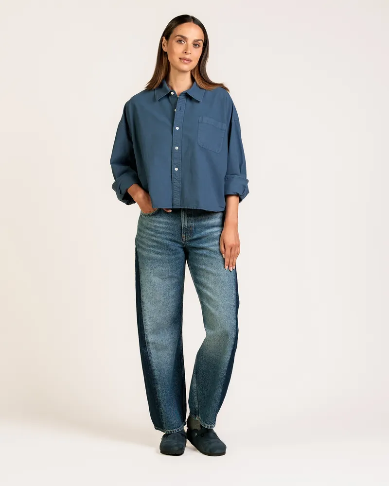 Kuyichi Kuyichi Damen vegan Bluse Bonnie, Blau, – Produktbild 3 von 3