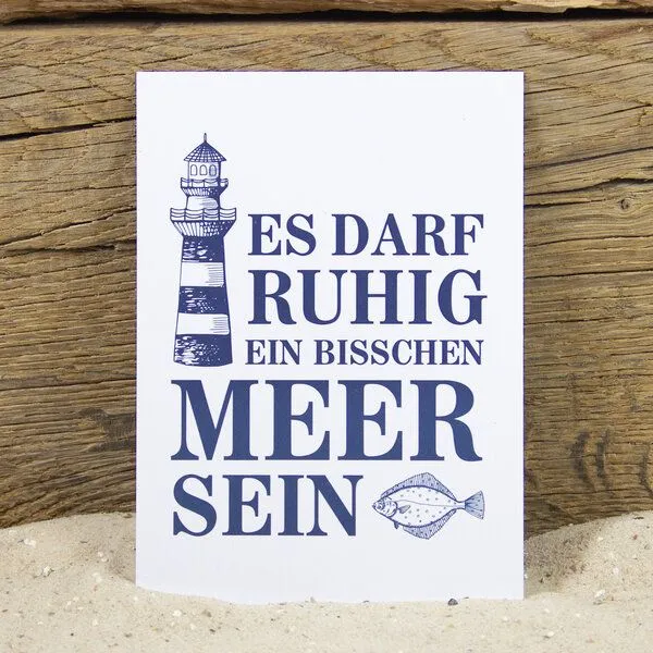 Bow & Hummingbird Bow & Hummingbird Postkarte "Es darf Meer sein" – Produktbild 1 von 1