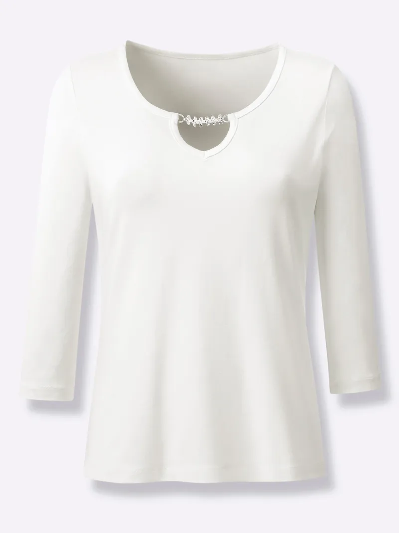 Witt 3/4-Arm-Shirt, Ecru, – Produktbild 1 von 2