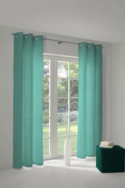 Nature by Adam Nature by Adam Vorhang aus 100% Bio-Baumwolle - Made in Germany - Graphic Ventus, Petrol, – Produktbild 7 von 7