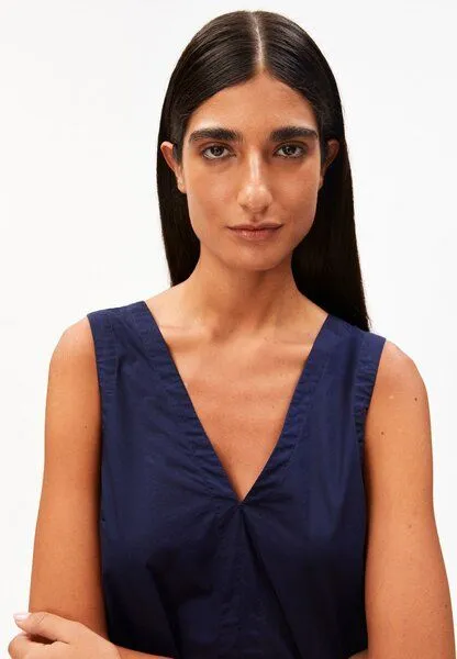ARMEDANGELS ARMEDANGELS POPLIN Damen Kleid aus 100% Bio-Baumwolle, Tinted navy, – Produktbild 3 von 4