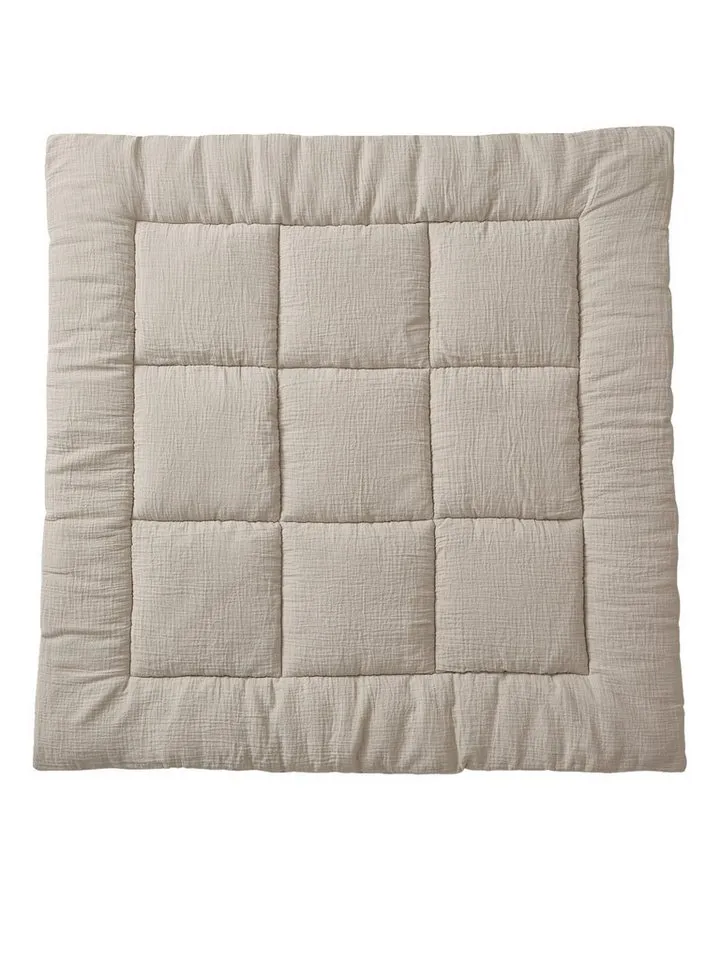 Vertbaudet Vertbaudet Babydecke Baby Spieldecke/ Laufstalleinlage, Beige|grau, – Produktbild 2 von 5