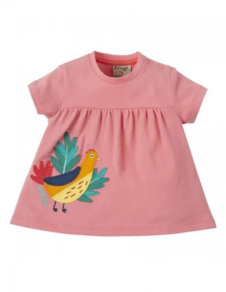 Frugi Frugi T-Shirt Fasan Guava Pink - Eva Applique Top – Produktbild 1 von 3