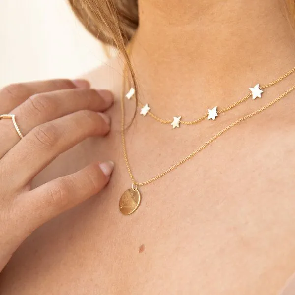 Eppi Eppi Kette aus Gold mit Sternen Der Kleine Prinz, Rosa, – Produktbild 4 von 4
