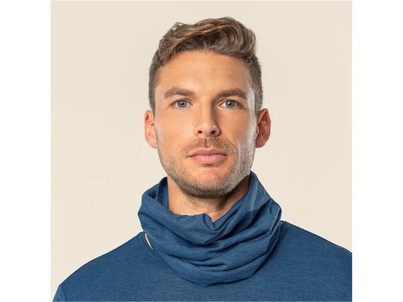 Living Crafts Living Crafts - Unisex Multifunktionstuch (55% Bio-Wolle; 45% Bio-Baumwolle), Blau, – Produktbild 6 von 7