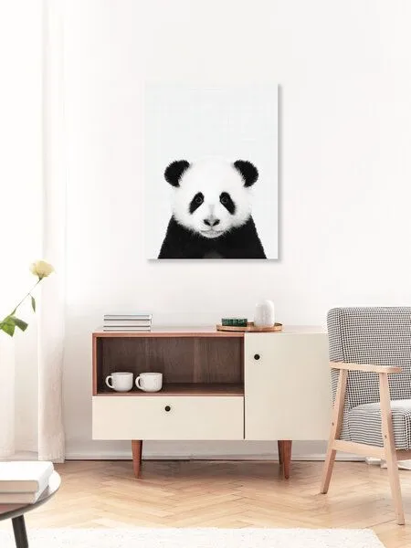 Photocircle Photocircle Poster / Leinwandbild - Panda (Black and White) – Produktbild 3 von 4