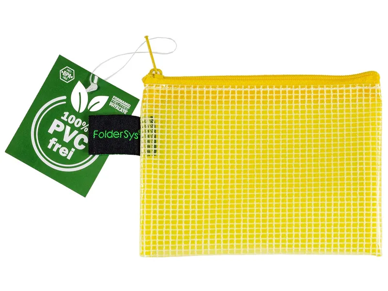FolderSys FolderSys Kleinkram-Beutel mit Reißverschluss, DIN A7, EVA, Gelb transparent, – Produktbild 1 von 1