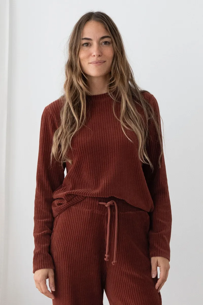 TWOTHIRDS TWOTHIRDS Damen vegan Top Eparses Weinrot, Rot, – Produktbild 1 von 2