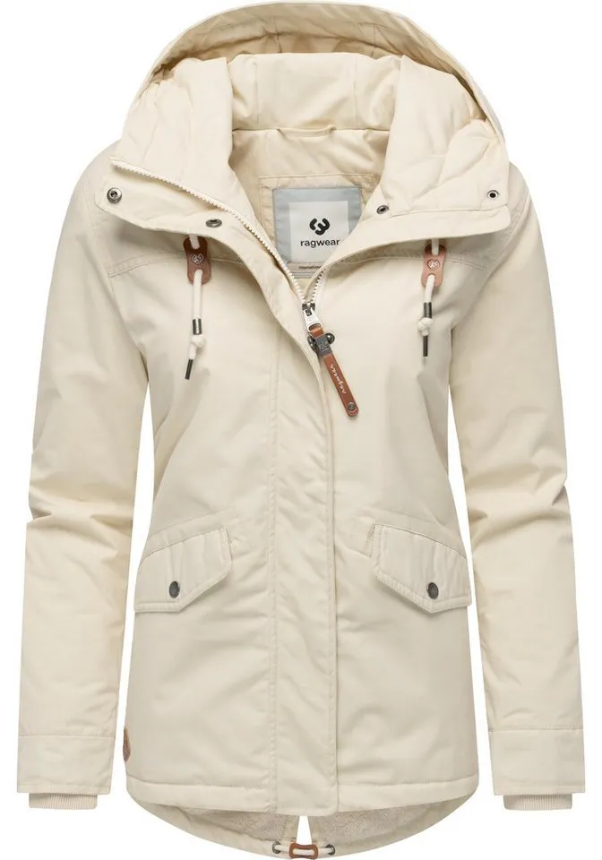 ragwear ragwear Winterjacke Parkker Warm YOUMODO Winter Parka mit kuscheligem Teddy-Innenfutter, Beige|braun, – Produktbild 5 von 5