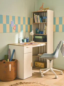Vertbaudet Kinderschreibtisch mit Aufbewahrungsregal SOREN – Produktbild 1 von 1