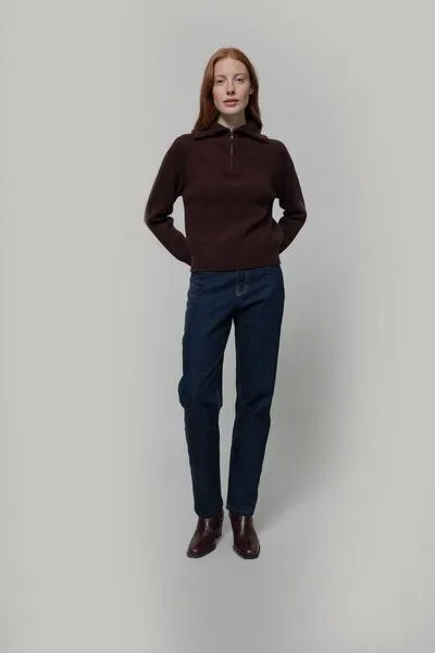 Rifò - Circular Fashion Made in Italy Rifò - Circular Fashion Made in Italy Pullover Annalisa aus recycelter Wolle, Braun, – Produktbild 4 von 4