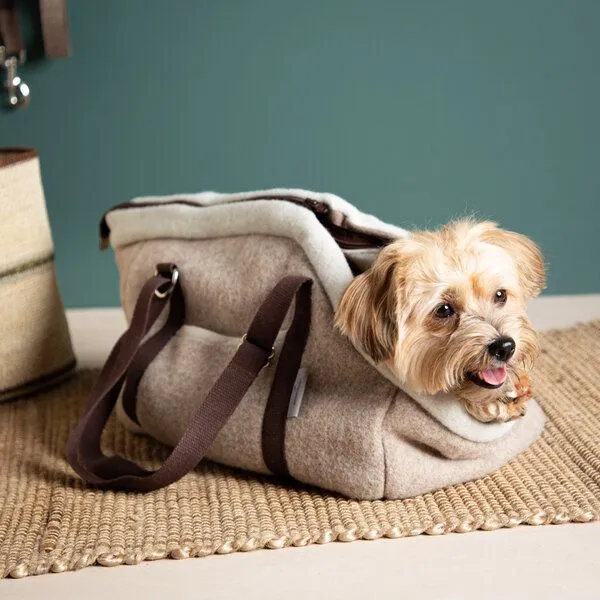 nahtur-design nahtur-design Hundetasche Beige – 100 % Schurwolle Loden – Produktbild 3 von 4