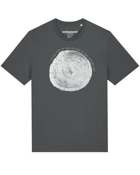 watapparel watapparel T-Shirt Unisex Baumscheibe, Anthracite, – Produktbild 1 von 4