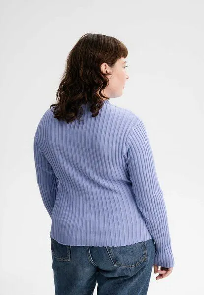 MELA MELA Strickpullover Style NAMARI aus 100% Bio-Baumwolle, Forgetmenot, – Produktbild 4 von 4