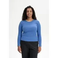 MELA MELA Ripp Longsleeve Style MEHAR aus 100% Bio-Baumwolle, Lagoon blue, – Produktbild 1 von 1