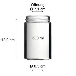 mikken mikken Einmachglas 580 ml mit PVC freiem Schraubverschluss – Produktbild 3 von 3