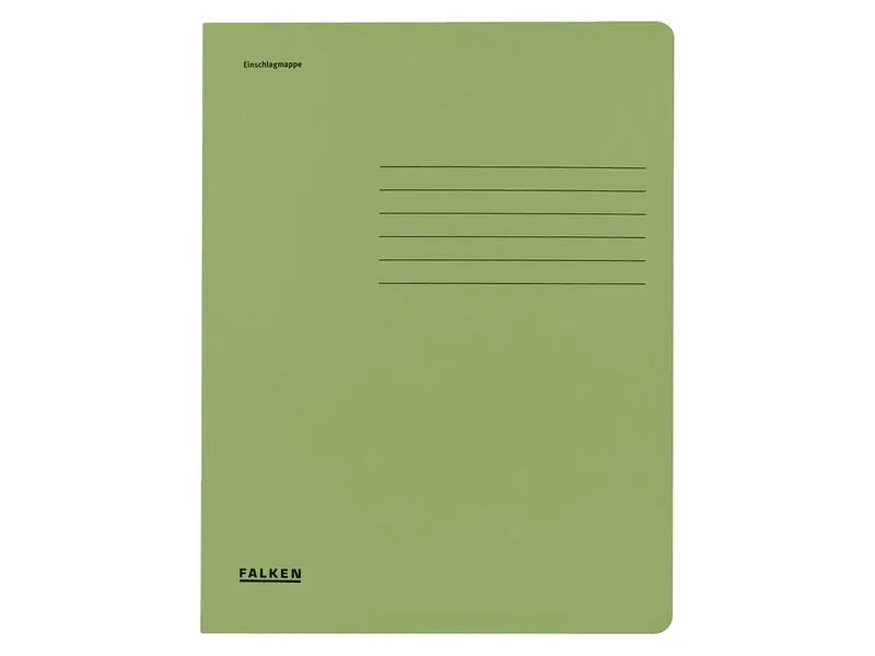 Falken Falken Einschlagmappe mit 3 Klappen 320g/m² grün – Produktbild 2 von 3