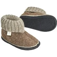 HANS NATUR Kinder Hausschuhe Hüttenschuhe braun-beige Gr.25 – Produktbild 1 von 1