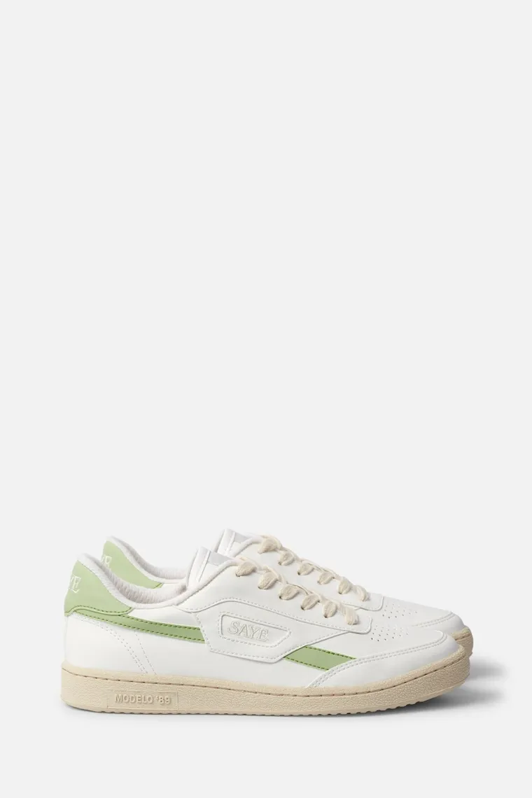SAYE SAYE Herren vegan Sneaker Modelo '89 Lima Grün, Weiß, – Produktbild 2 von 2