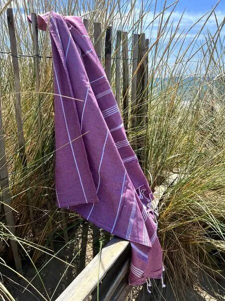 Karawan authentic Karawan authentic Fouta Hammam Collection – Hammamtuch aus Bio-Baumwolle, Burgundy, – Produktbild 4 von 4