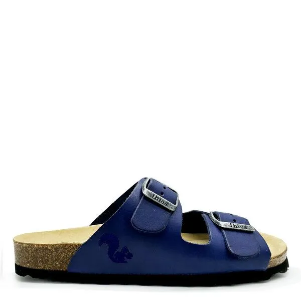thies thies ® Eco Sandalen aus vegetabil gegerbtem Leder, Royal blue, – Produktbild 1 von 4