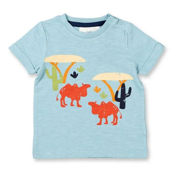 Sense Organics sense-organics Sense Organics Baby Kein kind T-Shirt Bio Baumwolle, Dusty blue camel, – Produktbild 1 von 2
