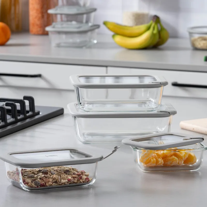 Chefkoch trifft Fackelmann Chefkoch trifft Fackelmann Set Vorratsgläser "Alles aus Glas", viereckig, 4-tlg. – Produktbild 2 von 3