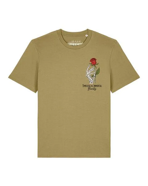 watapparel watapparel T-Shirt Unisex Timeless Immortal Beauty, Faded olive, – Produktbild 1 von 2