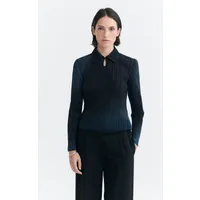thinking mu Thinking MU Damen vegan Top Plisado Whisper Agostina Dunkelblau – Produktbild 1 von 1