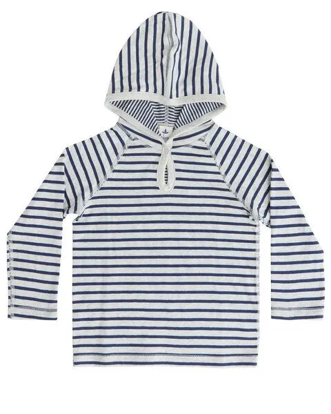 Leela Cotton Leela Cotton Kinder Kapuzen Shirt, Marineblau/beige, – Produktbild 1 von 4