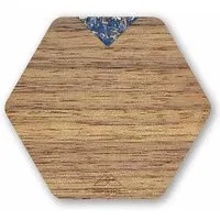 MMore MMORE Untersetzer aus Holz - Amerikanischer Nussbaum, Eichenholz und organische Materialien / 4er-Set Untersetzer, Blaue kornblume, – Produktbild 1 von 2