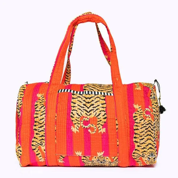 KIKOONI KIKOONI handgefertigte große Baumwolltasche "K. Shopper", Poppy tiger, – Produktbild 4 von 4