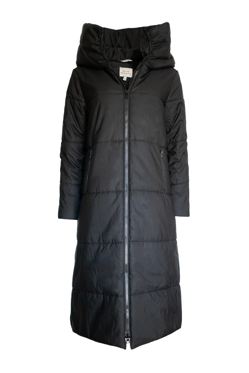 Will's Vegan Store Will's Vegan Store Damen vegan Langer Puffer Recycled Schwarz, Schwarz, – Produktbild 1 von 3