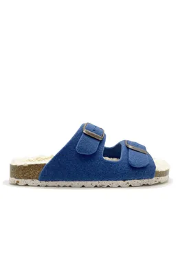 thies thies Damen vegan Hausschuhe Plüsch Blau – Produktbild 1 von 1