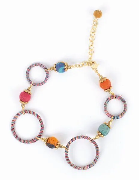 El Puente El Puente Armband | Fair Trade & Handmade aus Indien, Mehrfarbig, – Produktbild 1 von 2