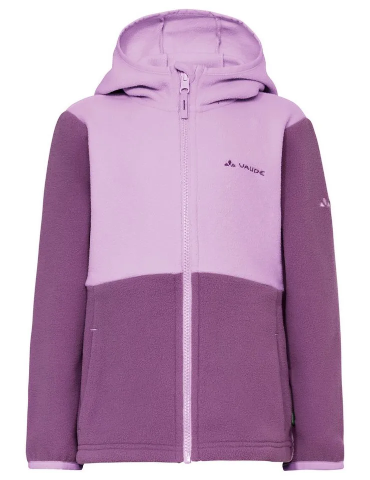 Vaude Vaude Kapuzenfleecejacke Kids Pulex Hooded Jacket II mit Kapuze, atmungsaktives Material, mit Eingrifftaschen, Lila, – Produktbild 1 von 3