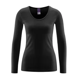 Living Crafts LIVING CRAFTS - Damen Langarm-Unterhemd - Schwarz (100% Bio-Baumwolle), Nachhaltige Mode, Bio Bekleidung – Produktbild 1 von 1